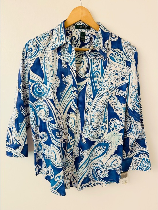 Lauren Ralph Lauren Tops - NWT Lauren Ralph Lauren Cotton Paisley Shirt